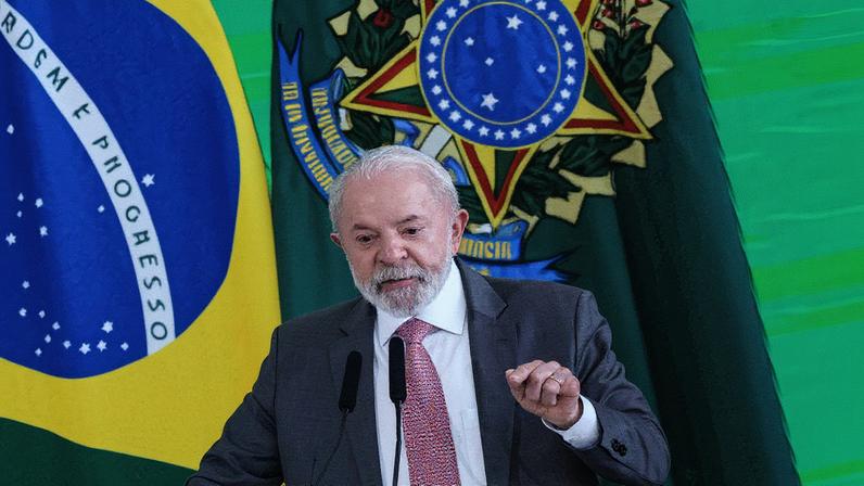 Presidente Luiz Inácio Lula da Silva em cerimônia no Palácio do Planalto, em Brasília, nesta quarta. (Foto: Gabriela Biló/Folhapress)