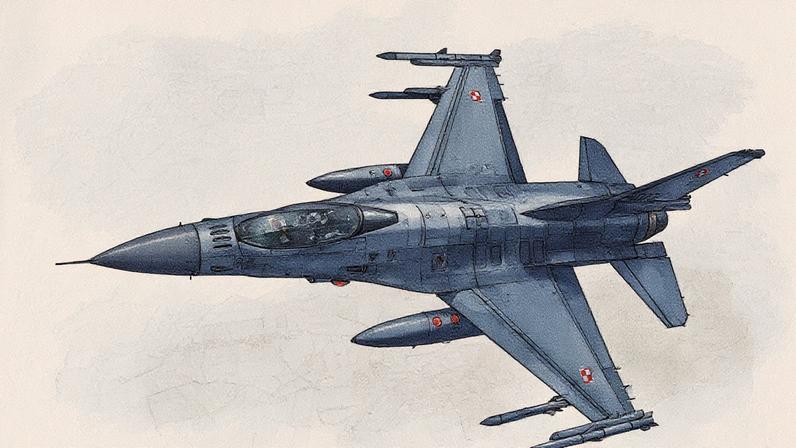 Um caça AF-16 participa do exercício de Escudo Aéreo da OTAN perto da base aérea de Lask, no centro da Polônia, em 12 de outubro de 2022 (Foto: RADOSLAW JOZWIAK/AFP)