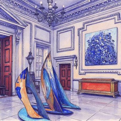 Mansão restaurada em Norfolk recebe exposição temática sobre água com artistas renomados