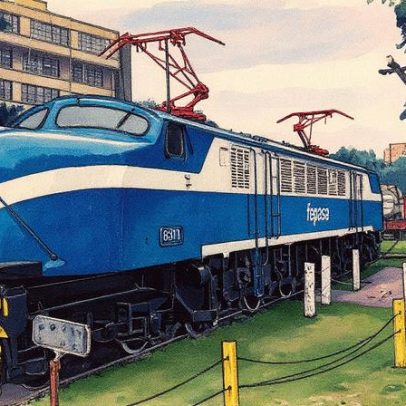 Locomotiva restaurada exibe novas cores da Fepasa em São Paulo