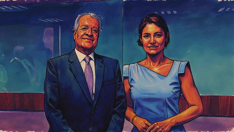 Valdemar Costa Neto, presidente do PL, e Michelle Bolsonaro, ex-primeira-dama e presidente do PL Mulher, posam para a foto (Foto: Reprodução)