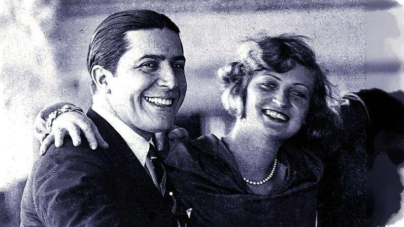 Carlos Gardel e sua amiga Marguerite em junho de 1928 (Foto: AFP)