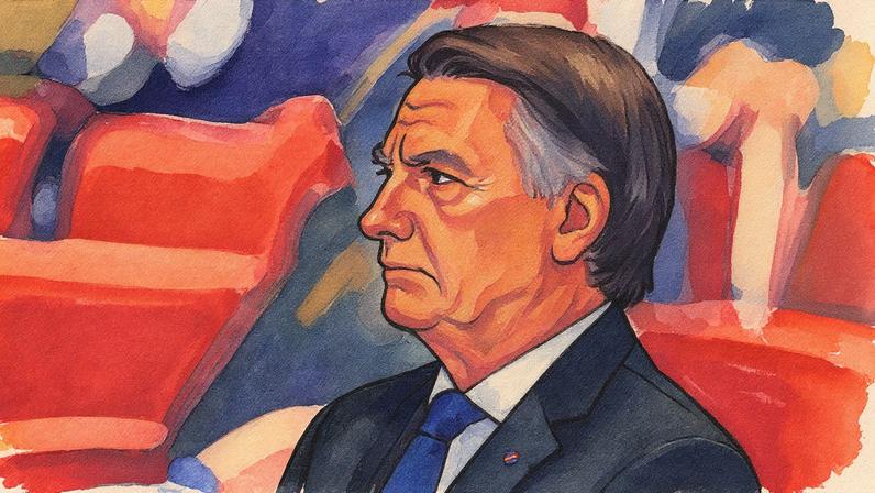 O ex-presidente Jair Bolsonaro durante interrogatório no STF (Foto: Ton Molina/STF/09-06-2025)