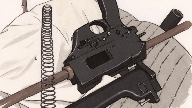 Parte de um fuzil que estava sendo montado foi apreendido pela PF (Foto: Reprodução)