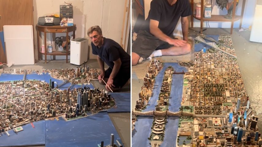Caminhoneiro dedica 21 anos à construção de maquete gigante de Nova York (Foto: Reprodução TikTok)