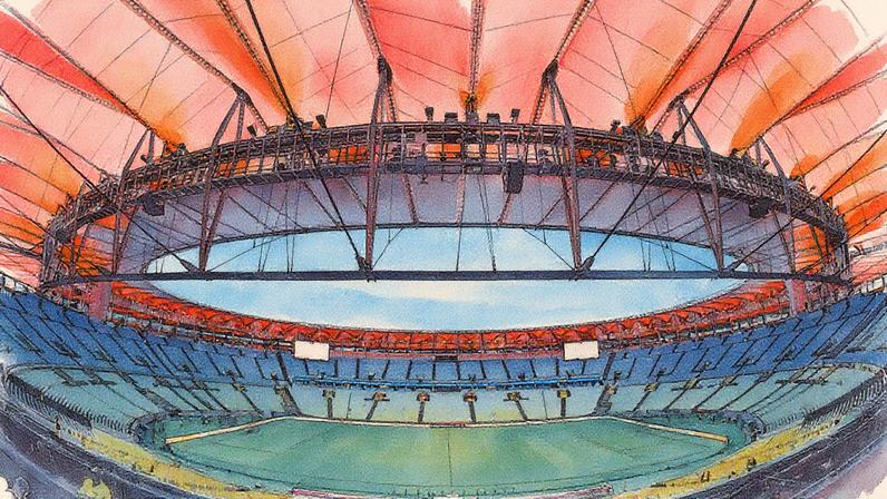 Estádio do Maracanã vai ser o palco da partida entre Flamengo e Barcelona neste sábado, 23 (Foto: Buda Mendes/Getty Images)