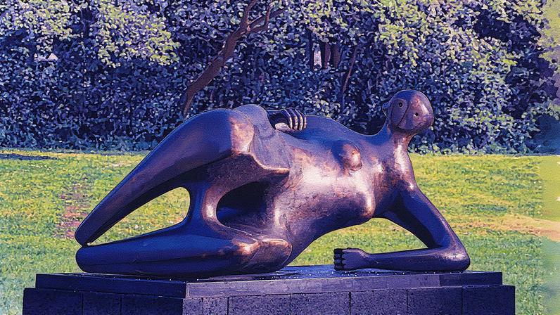 A Fundação Henry Moore, em Hertfordshire, está emprestando a maioria das peças, incluindo Reclining Woman: Elbow (Foto: Jonty Wilde)