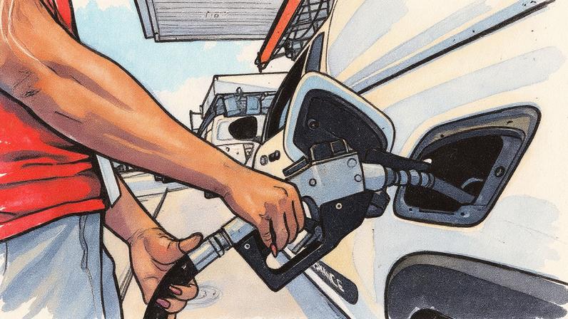 Posto de gasolina na Zona Norte do Rio (Foto: Lucas Tavares)