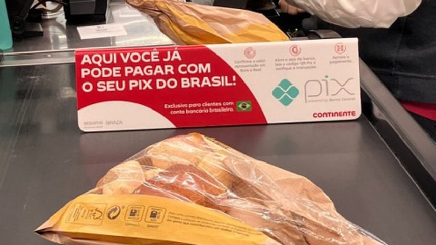 PIX é aceito em supermercado de Portugal — Foto: Reprodução/redes sociais
