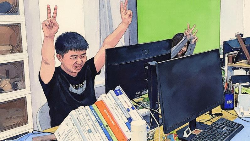 Shui Zhou paga para ir a um escritório todos os dias. (Foto: BBC)