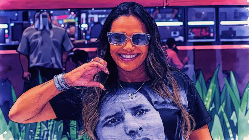 Márcia Gama, esposa de Marcinho VP, em registro publicado nas redes sociais. (Foto: Reprodução)
