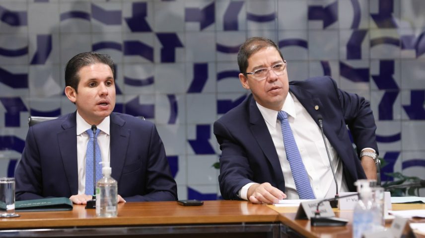 Hugo Motta e o primeiro vice-presidente da Câmara, Altineu Côrtes (PL) (Foto: Marina Ramos/Câmara dos Deputados)