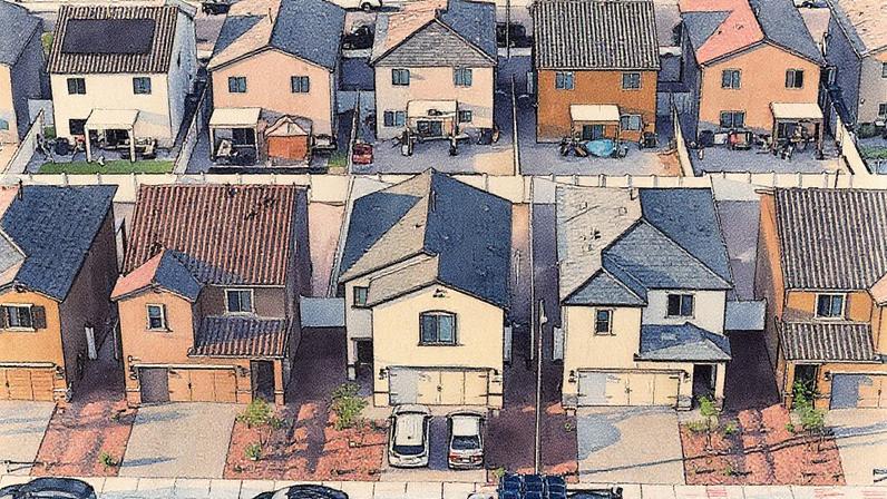 Uma vista aérea de um empreendimento habitacional em 8 de agosto de 2025 em Las Vegas, Nevada. (Foto: Justin Sullivan | Getty Images)