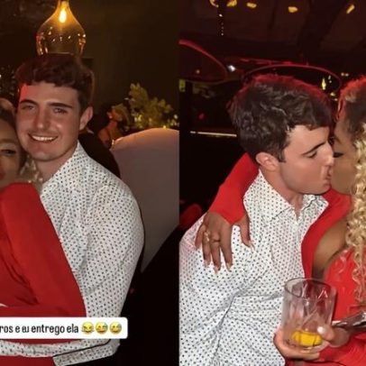 Web elogia beijo de Cariúcha e filho de Gugu Liberato como natural e espontâneo