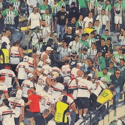 Briga entre torcedores de São Paulo e Atlético Nacional após jogo agita a torcida