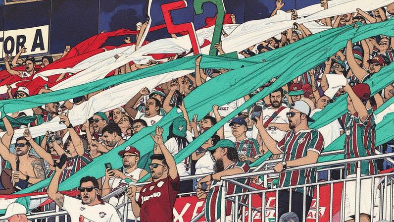 Torcida do Fluminense no Estádio Kleber Andrade, em Cariacica-ES (Foto: Lucas Merçon/Fluminense)