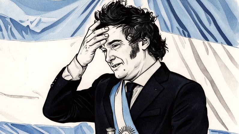 Presidente argentino, Javier Milei, em evento público (Foto: Reprodução)