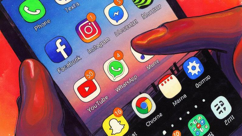 Telefone celular com aplicativos (Foto: PA Media)