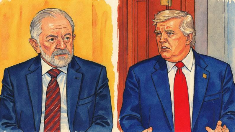 O presidente Lula e o americano Donald Trump — Foto: Fotos da AFP