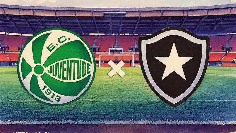 Juventude x Botafogo (Foto: Editoria de Artes)