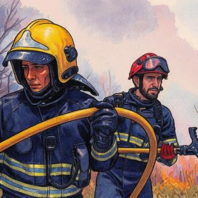 Combatentes de incêndios em Ourense enfrentam dificuldades e resistem firme