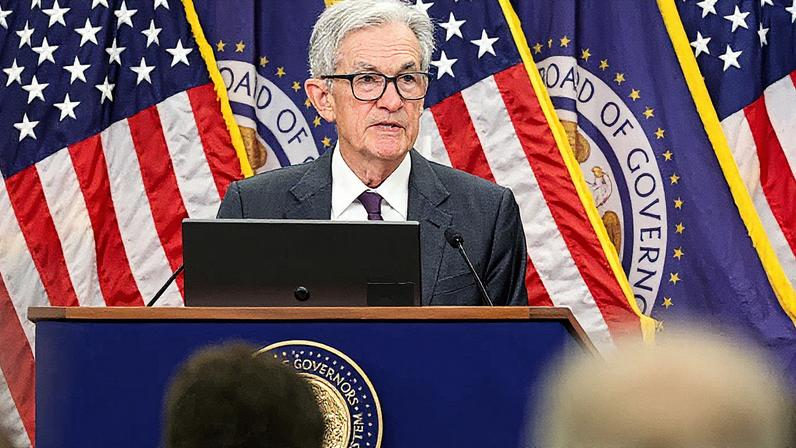 Jerome Powell, presidente do Federal Reserve dos EUA, fala durante uma coletiva de imprensa após a divulgação da declaração do Comitê Federal de Mercado Aberto sobre a política de taxa de juros em Washington, D.C., EUA, 30 de julho de 2025. (Foto: Jonathan Ernst | Reuters)