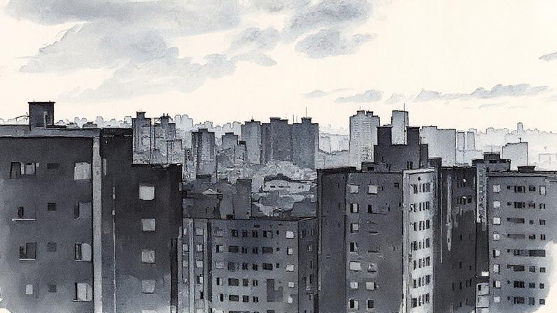 Amanhecer na cidade de São Paulo com céu claro e edifícios ao fundo (Foto: Reprodução)