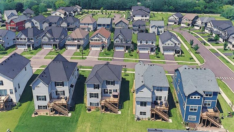 Uma vista aérea mostra um loteamento que substituiu a paisagem rural que antes existia em Hawthorn Woods, Illinois. (Foto: Scott Olson | Getty Images)