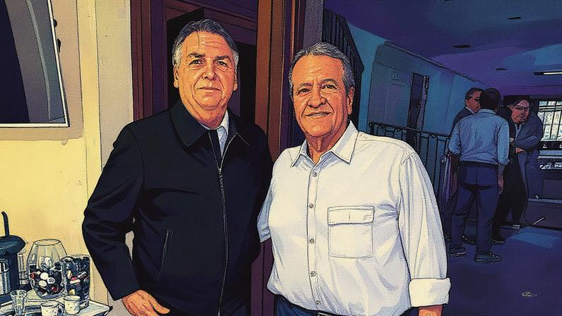Jair Bolsonaro e Valdemar Costa Neto em São Paulo antes da decisão judicial (Foto: Reprodução)