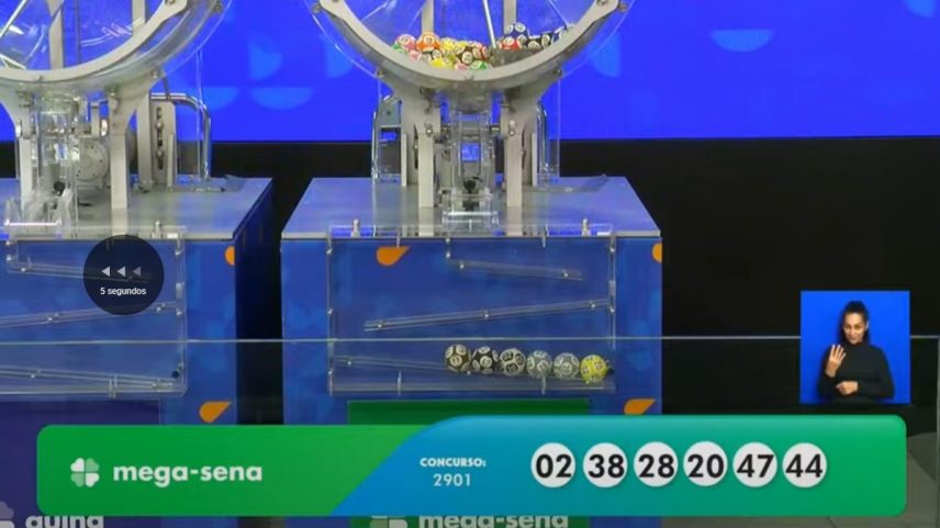 Mega-Sena sorteou prêmio de mais de R$ 46 milhões nesta quinta-feira (14) (Foto: Reprodução / Youtube (CAIXA))