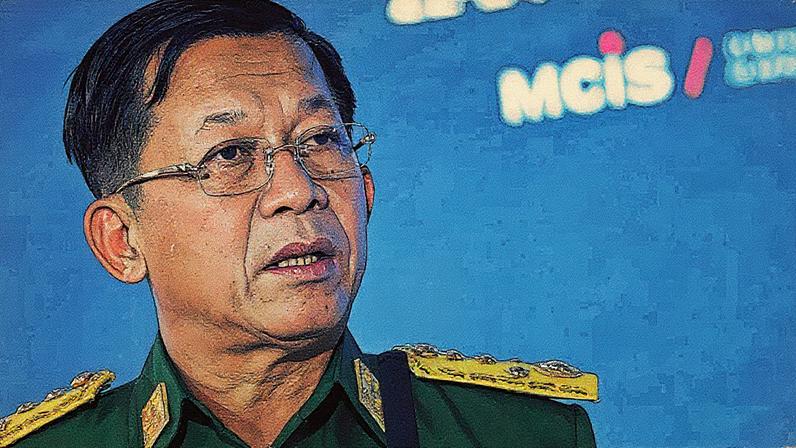 Líder da junta, Min Aung Hlaing, disse que as eleições seriam "livres e justas", mas essa noção foi amplamente rejeitada (Foto: Reuters)