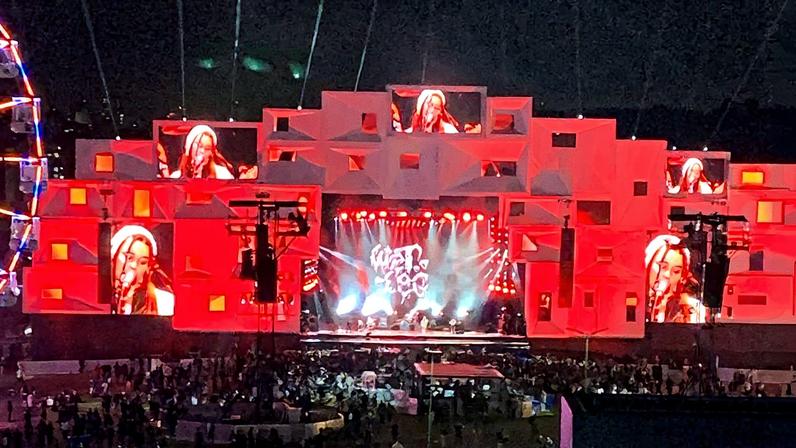 Show do Wet Leg no The Town de 2023 (Foto: Reprodução/Twitter)