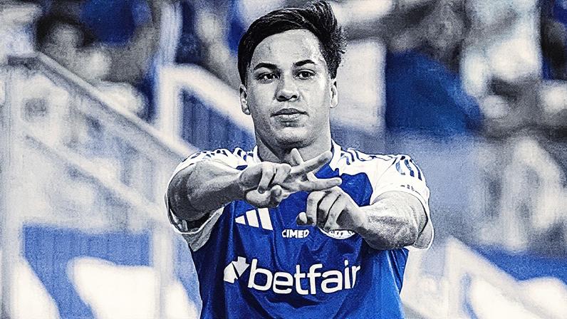 Kaio Jorge celebra gol marcado contra o Internacional (Foto: Reprodução)