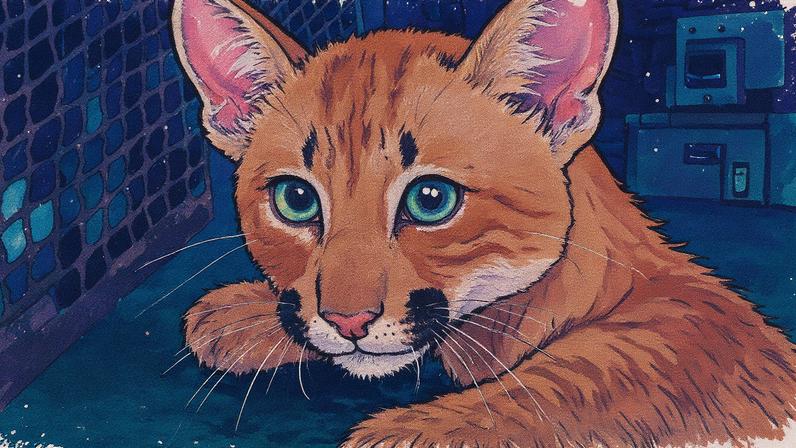 Onça-parda foi resgatada em Presidente Bernardes (SP) — Foto: Polícia Militar Ambiental