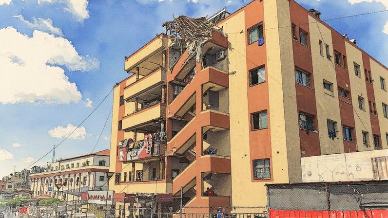 Destruição após ataque no Hospital Nasser, em Gaza. (Foto: AFP)