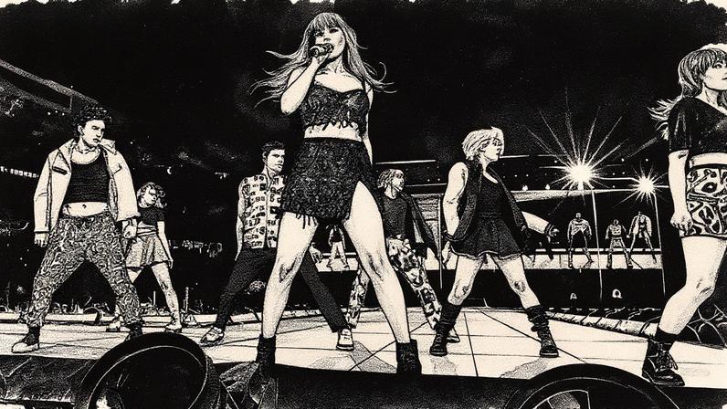 Confira nossa lista de 10 artistas que achamos que poderiam se apresentar no show do intervalo do Super Bowl de 2026, incluindo Taylor Swift, Metallica, Drake e Justin Bieber. (Foto: Reprodução)