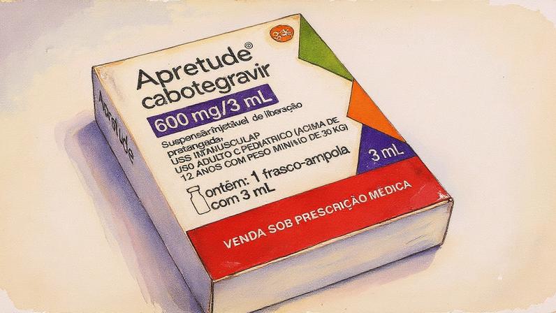 Desenvolvido pela GSK/ViiV Healthcare, cabotegravir foi registrado pela Anvisa em 2023 e passou a ser comercializado nesta segunda (25) (Foto: Divulgação)