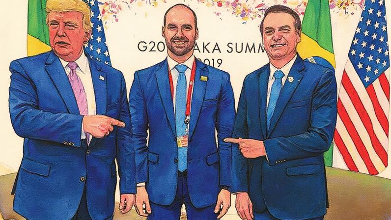 A família Bolsonaro conta com a ajuda de Trump para virar o jogo no Brasil (Foto: @bolsonarosp/Instagram)