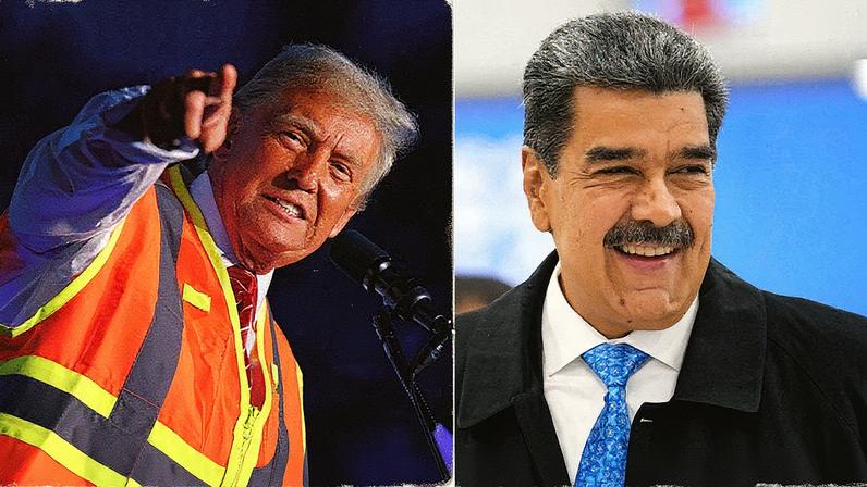 Donald Trump e Nicolás Maduro — Foto: AFP
