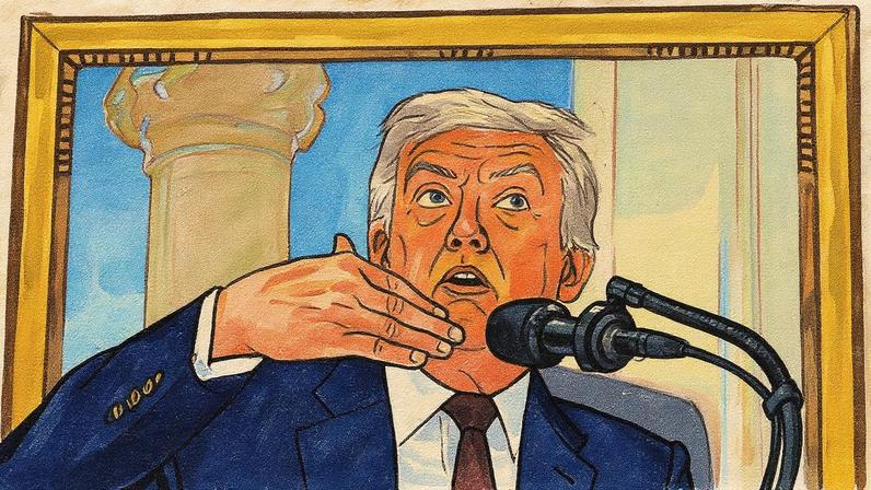 Imagem do dia 6 mostra o presidente dos EUA, Donald Trump, durante uma coletiva na Casa Branca. Demissão de chefe de estatística do Departamento do Trabalho afeta credibilidade estatística do país (Foto: Alex Brandon/AP)