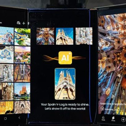 Samsung anuncia lançamento de celular dobrável triplo ainda este ano