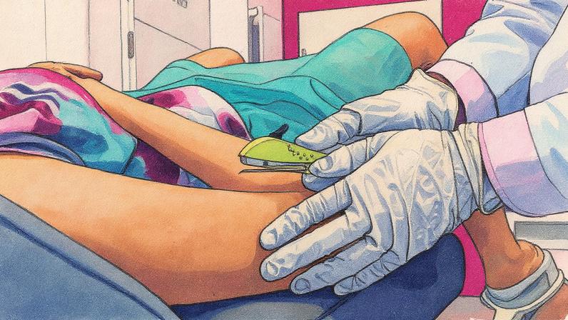 Aplicação de implante subcutâneo para contracepção hormonal (Foto: Reprodução)