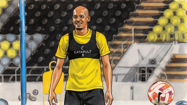 Fabinho, volante do Al-Ittihad (Foto: Reprodução/Al-Ittihad/Twitter)
