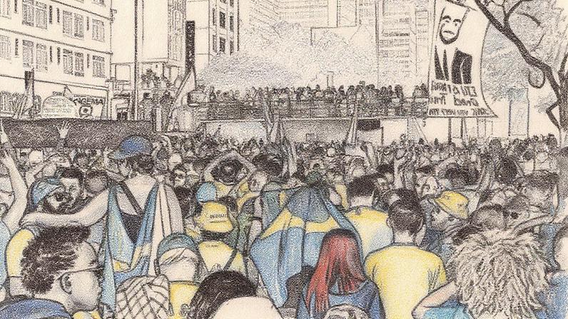Apoiadores de Bolsonaro durante ato realizado na Avenida Paulista no último dia 3 de agosto. (Foto: Cadu Pinotti/Agência Brasil)
