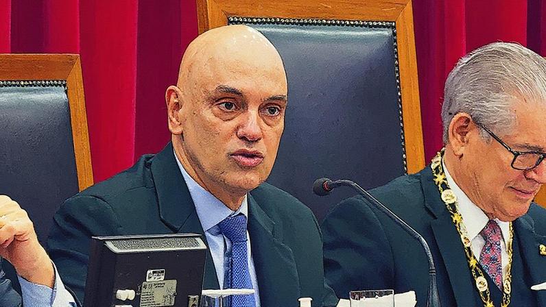 Ministro do STF Alexandre de Moraes participa da 23ª Semana Jurídica do TCE-SP (Foto: Reprodução)