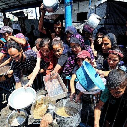 Crianças em Gaza sofrem com a fome enquanto sonham com alimentos proibidos