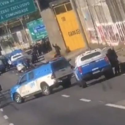 Confronto entre policiais e traficantes bloqueia a Linha Amarela neste sábado