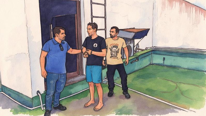 João Ricardo Mendes foi flagrado no terraço da cobertura de luxo onde mora (Foto: Divulgação)
