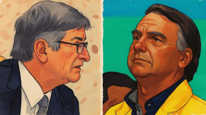 O procurador-geral da República, Paulo Gonet, e o ex-presidente Jair Bolsonaro (Foto: Fotos de Cristiano Mariz/O Globo e Brenno Carvalho/O Globo)