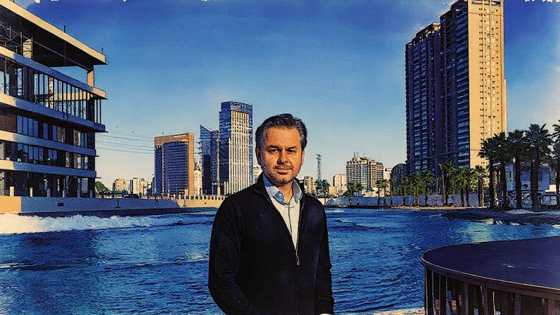 Augusto Martins, CEO da JHSF, no São Paulo Surf Club, com piscinas de ondas, que será inaugurado ainda neste ano: novos projetos expandem o ecossistema de luxo construído pela companhia (Foto: Bloomberg/Victor Moriyama)